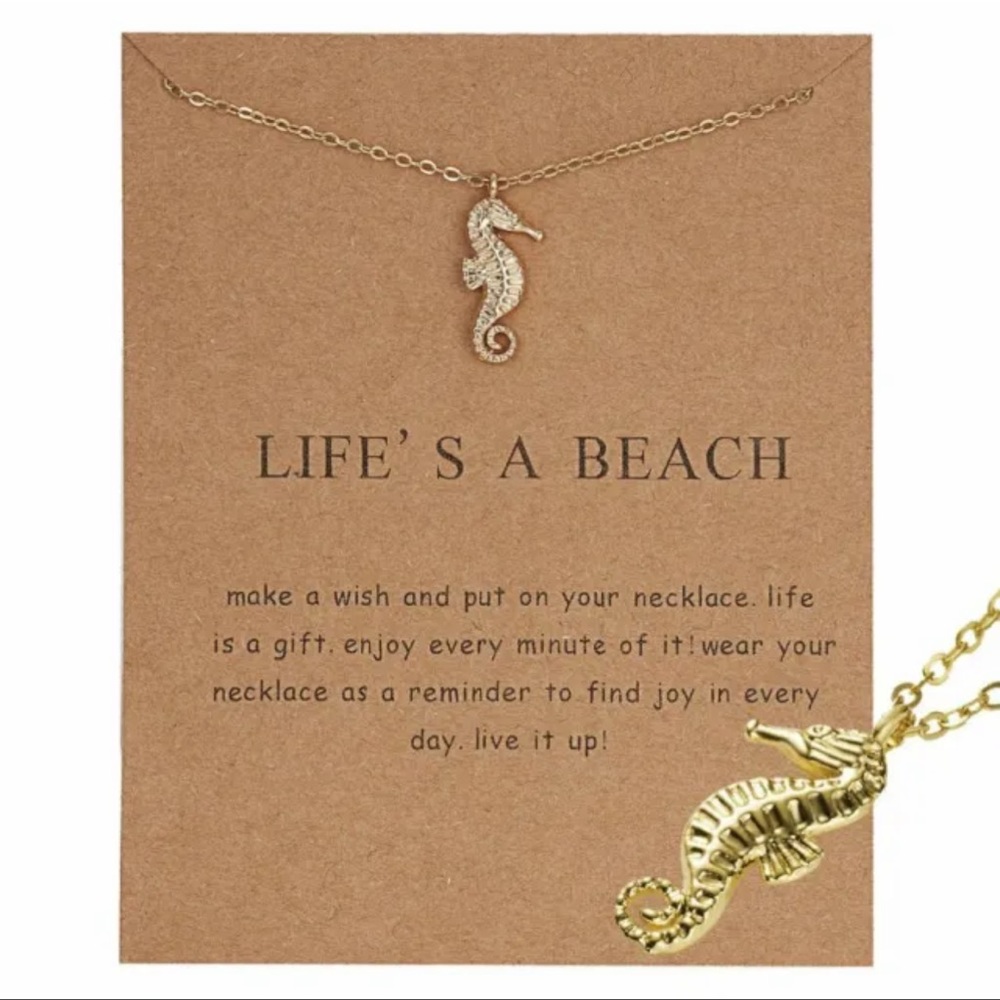 NEW Seahorse Ocean Life’s a Beach Necklace
